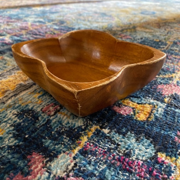 2 Vintage Monkey Pod Boho Wood Bowls - Picture 7 of 12